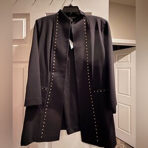 Ming Wang Black Studded Blazer